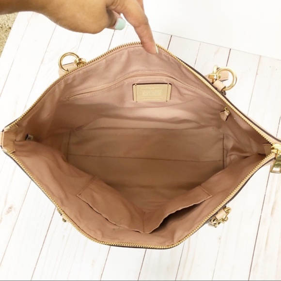 Coach Ava Nude Pink Leather Shopper Shoulder Purse - Picture 4 of 6